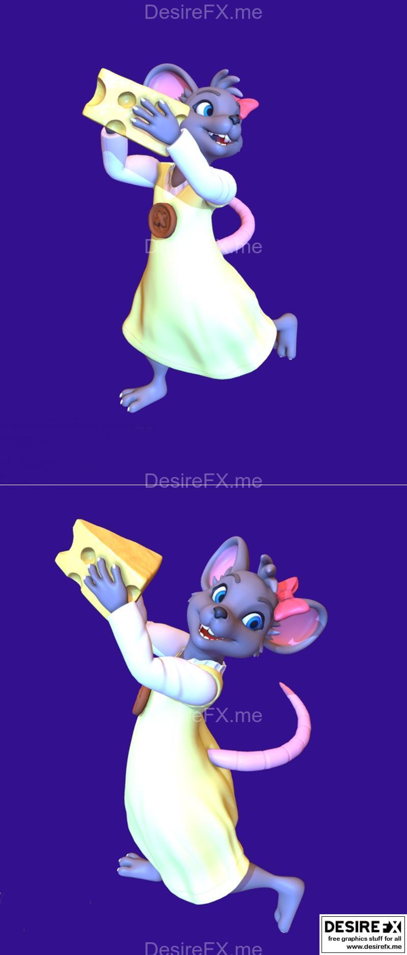 Mipsy the Mouse 3D打印模型|Mipsy the mouse – 3D Print Model STL