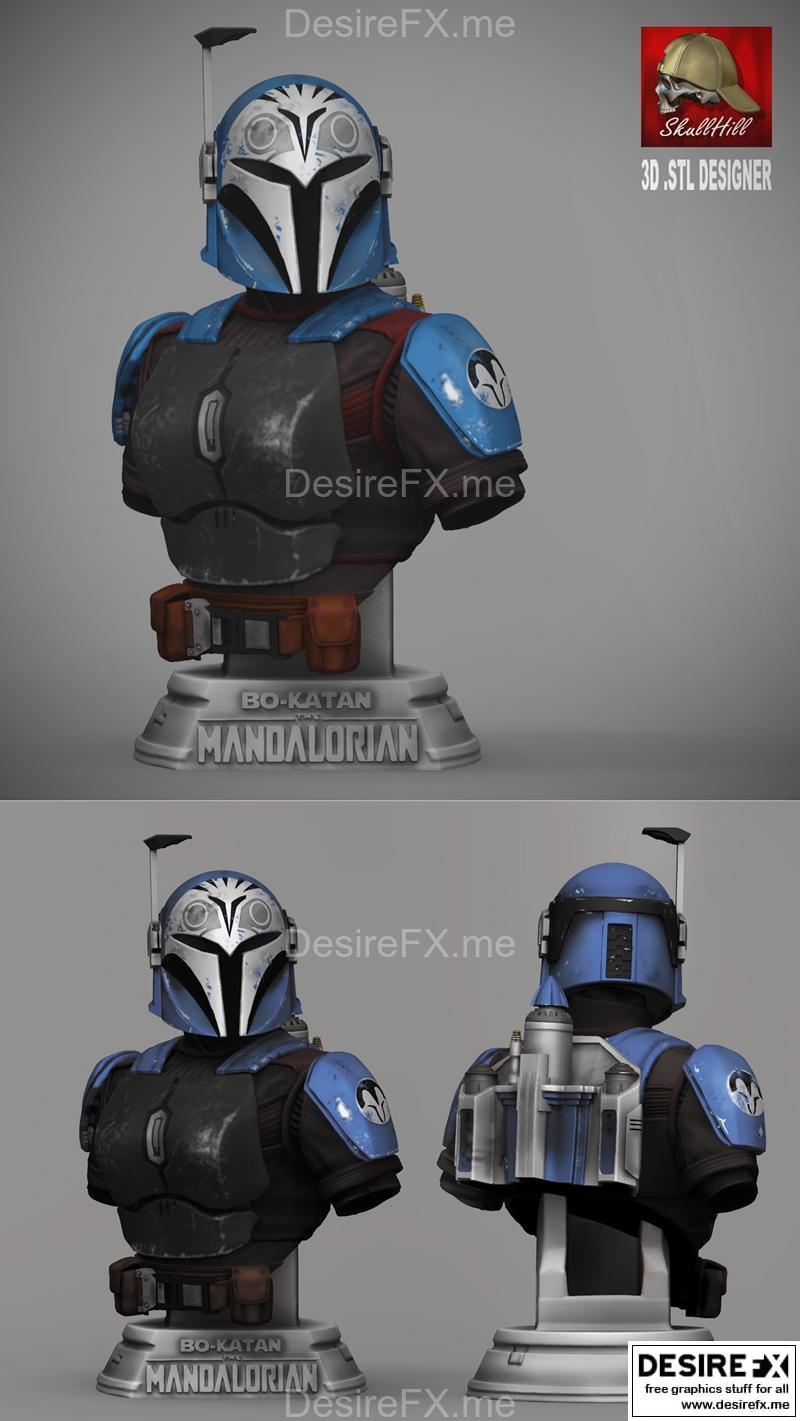 博-卡坦·曼达洛人 3D打印模型|Bo-Katan the Mandalorian Bust – 3D Print Model STL