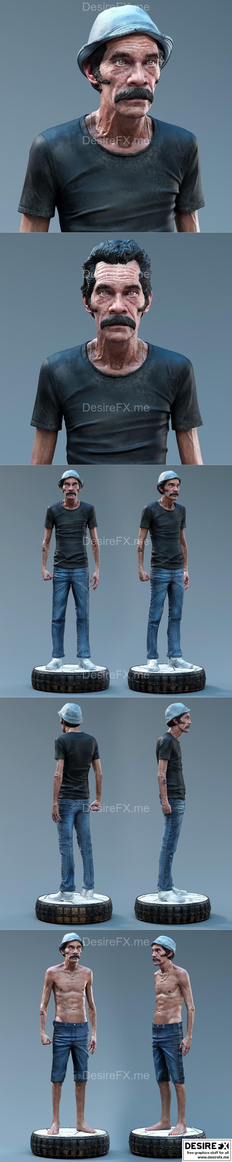 Ramón Valdés 3D打印模型|Ramón Valdés (Seu Madruga) – 3D Print Model STL