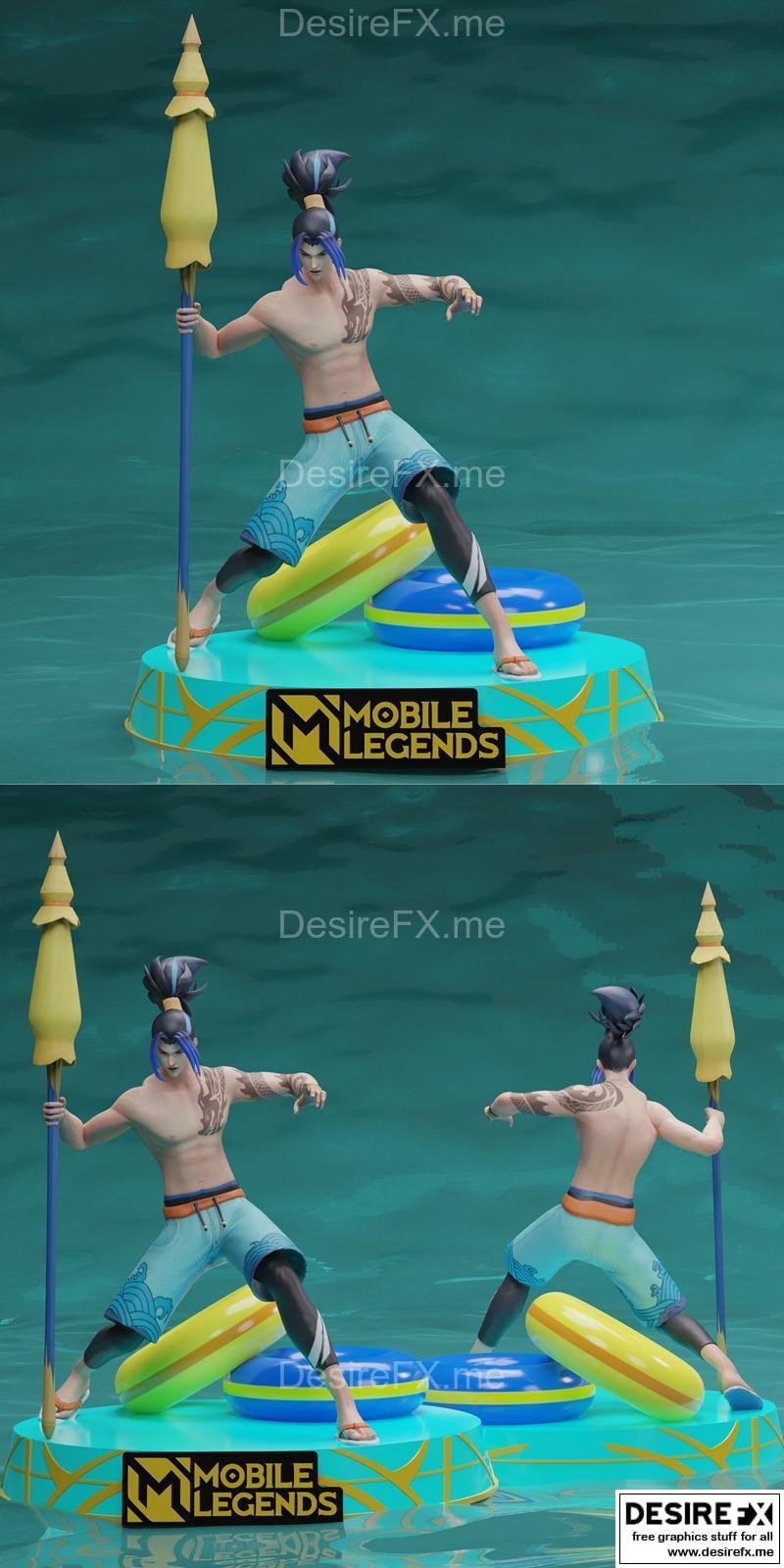 Zilong夏日皮肤《Mobile Legends》3D打印模型|Zilong Summer Skin Mobile Legends – 3D Print Model STL