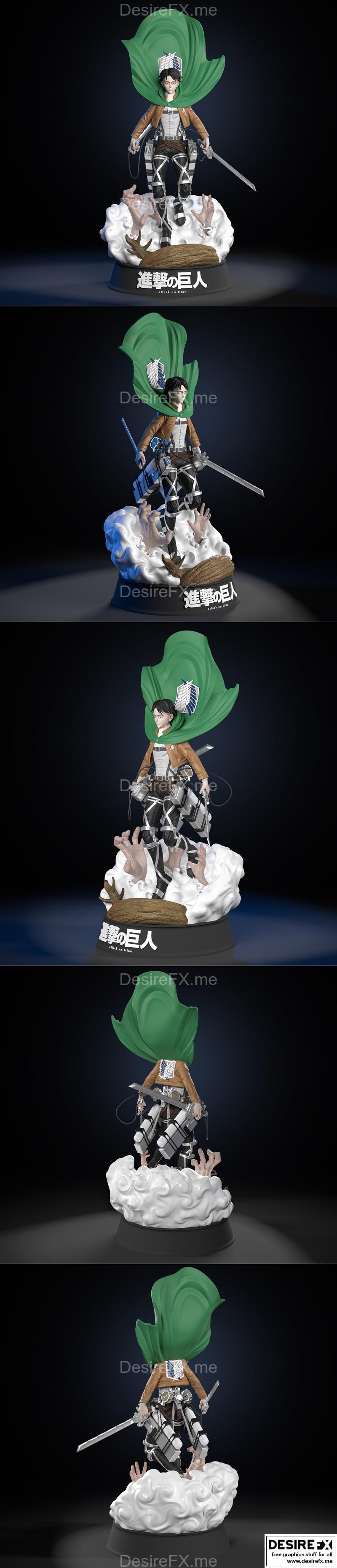 莱维·阿克曼 3D打印模型 STL|Levi Ackerman – 3D Print Model STL