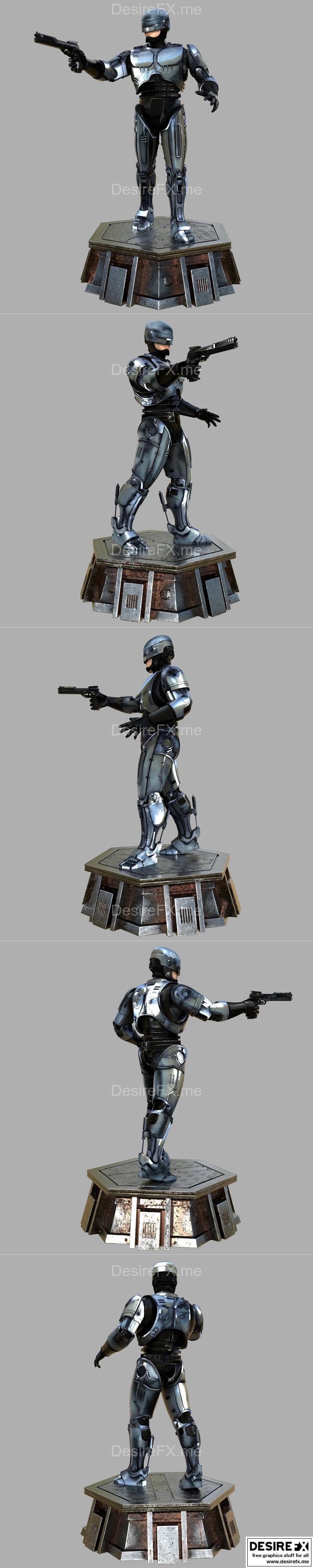 罗伯特·科波克 3D打印模型|Robocop Statue – 3D Print Model STL
