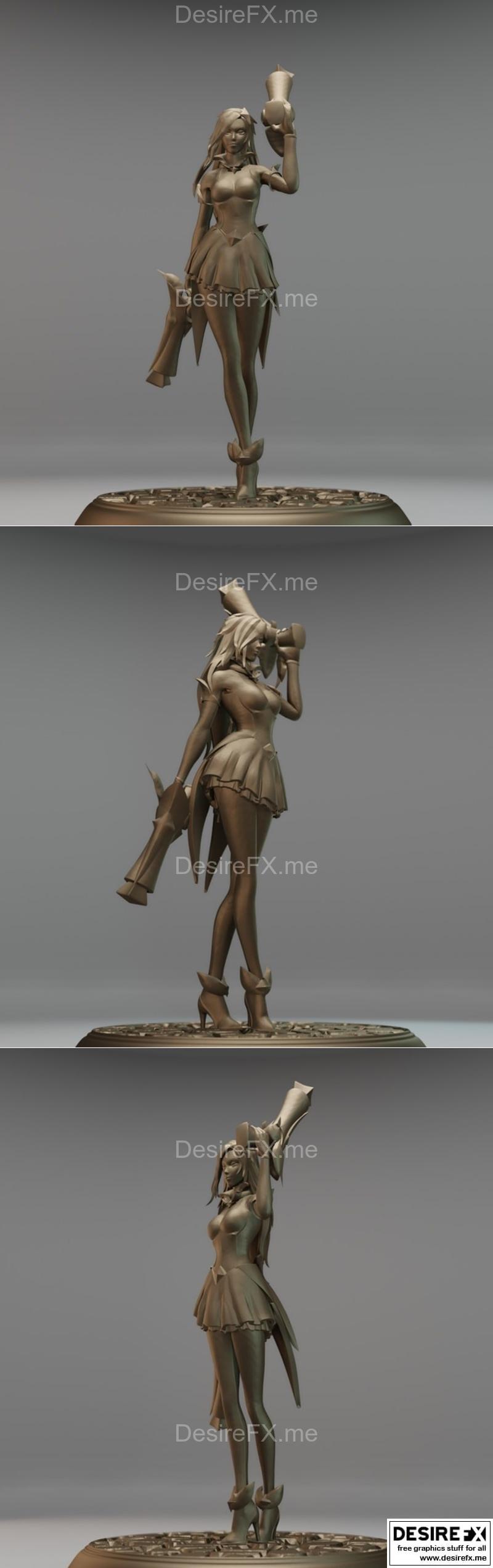 洛桑联盟3D打印模型：Leona角色模型|Leona League of Legends – 3D Print Model STL