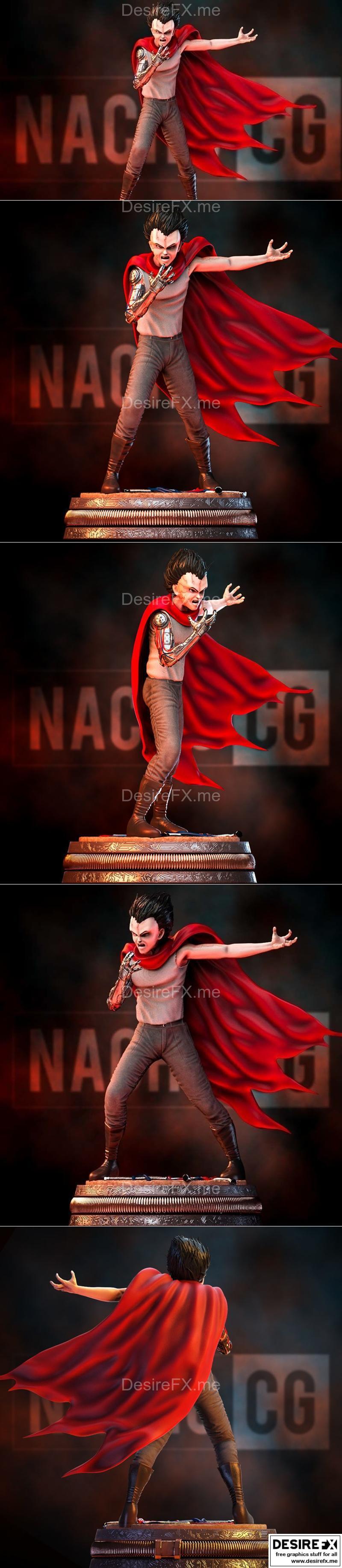 阿卡林中的Tetsuo——3D打印模型|Tetsuo from Akira – Statue – 3D Print Model STL