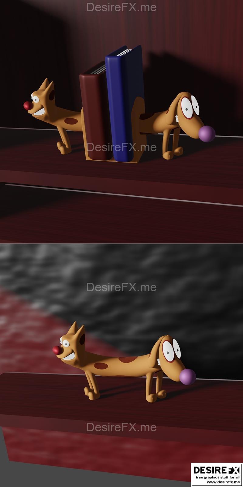 猫狗书架 - 3D打印模型|Cat Dog Bookshelf – 3D Print Model STL