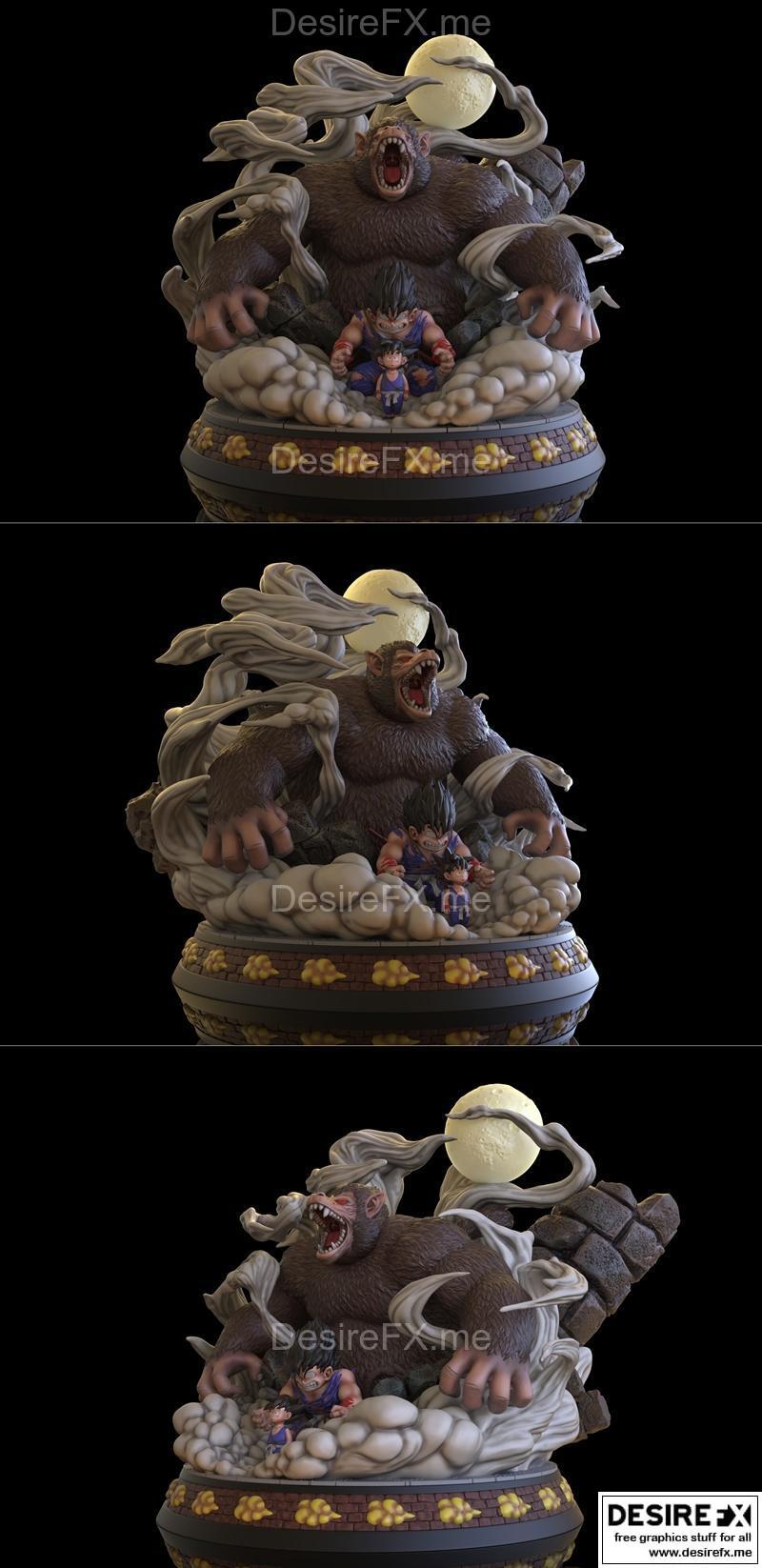 悟空猩猩形态 3D打印模型|Goku Gorilla Transformation – 3D Print Model STL