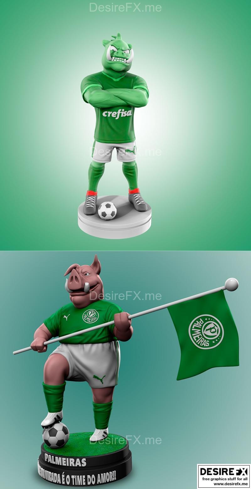 帕梅拉斯俱乐部3D打印模型|Mascote – Palmeiras – 3D Print Model STL