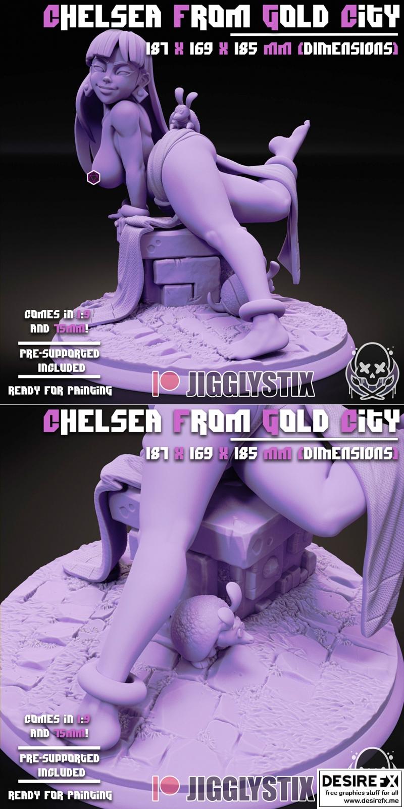 金城出品 - Jigglystix - 切尔西 3D打印模型|Chelsea from Gold City – Jigglystix – 3D Print Model STL