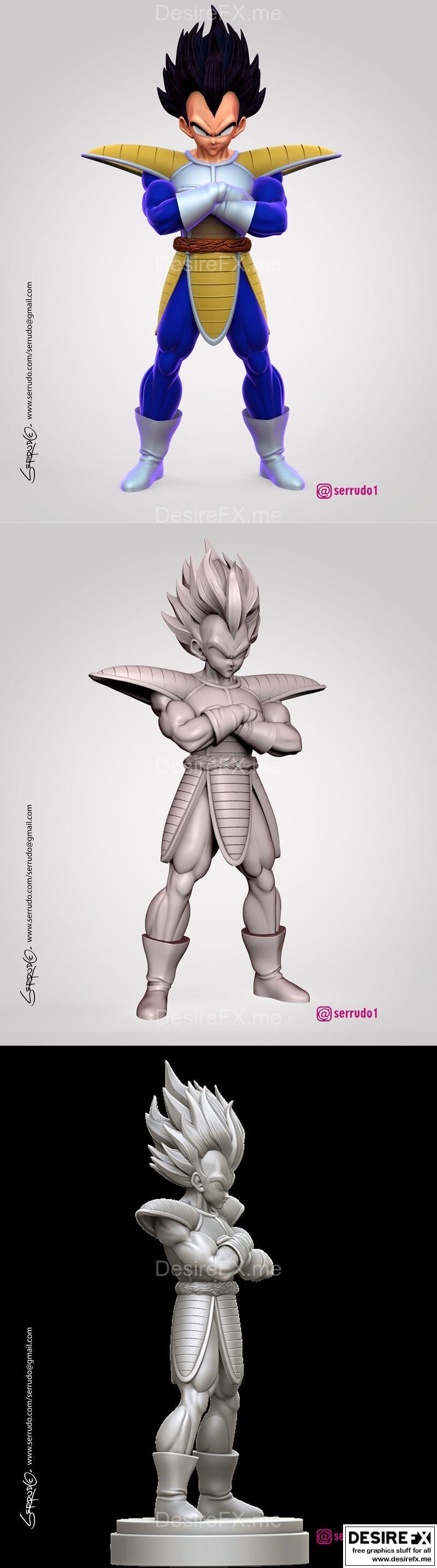 赛罗多作品《贝吉塔》3D打印模型|Vegeta by Serrudo – 3D Print Model STL