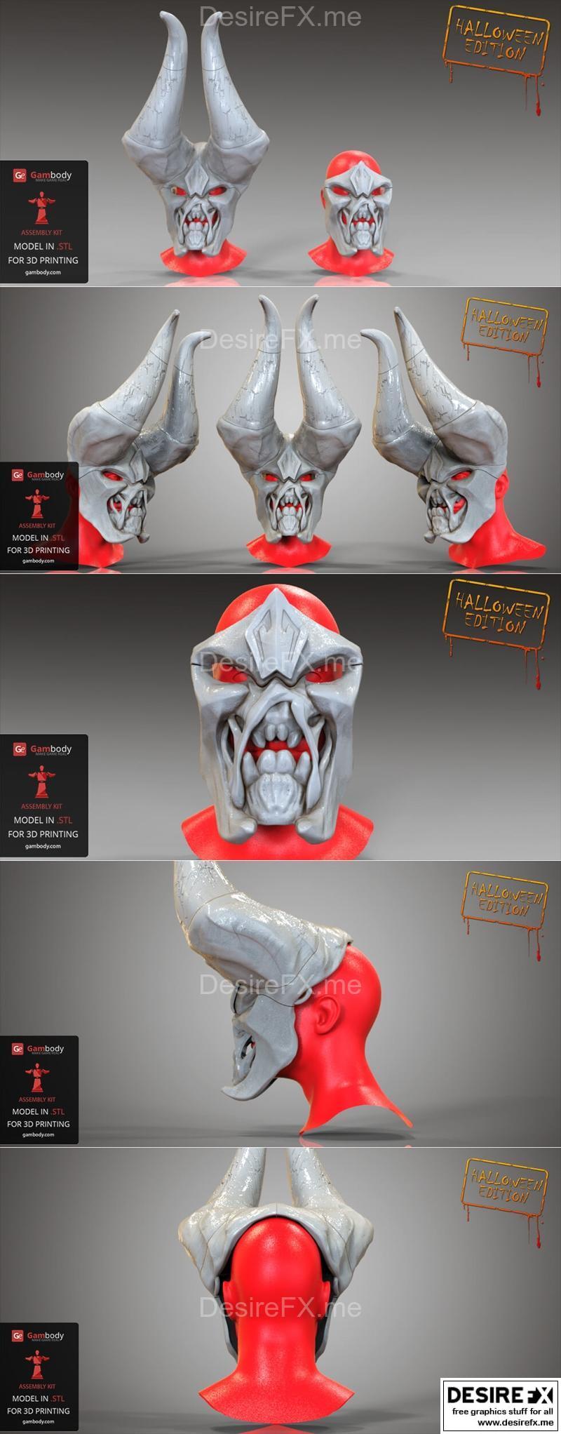 Gambody doom头盔 3D打印模型|Gambody – DOOM Masks – 3D Print Model STL