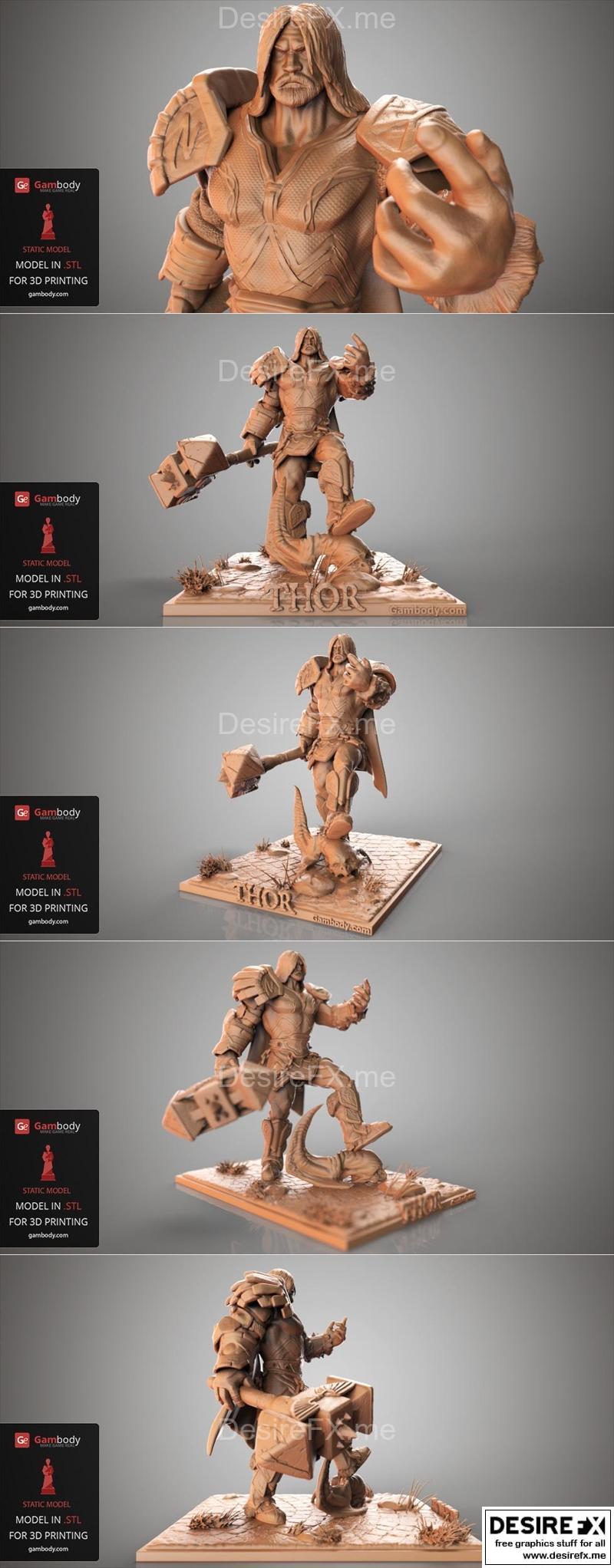Gambody - 奥丁静止态 - 3D打印模型|Gambody – Thor Static – 3D Print Model STL