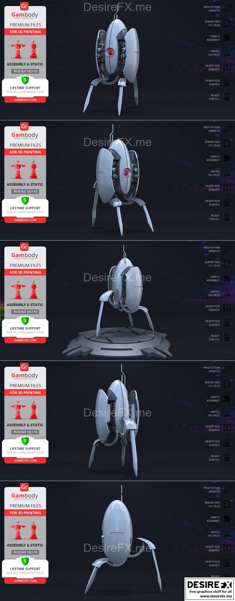 Gambody哨兵炮塔 3D打印模型|Gambody – Sentry Turret – 3D Print Model STL