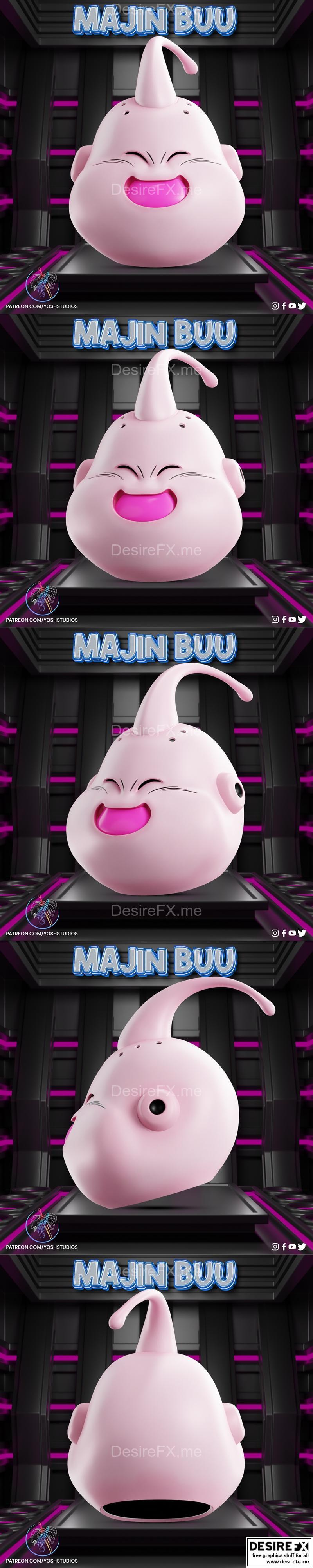 3D打印模型：胖布布面具|Fat Majin Buu Mask – 3D Print Model STL