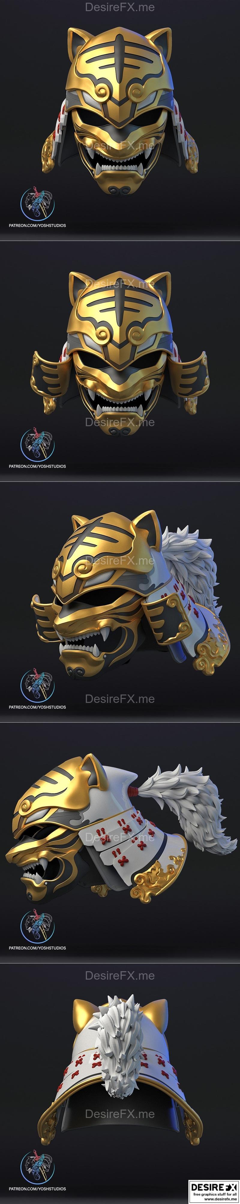 Yosh Studios - 机甲白战士 - 3D打印模型|Yosh Studios – Sengoku White Ranger – 3D Print Model STL