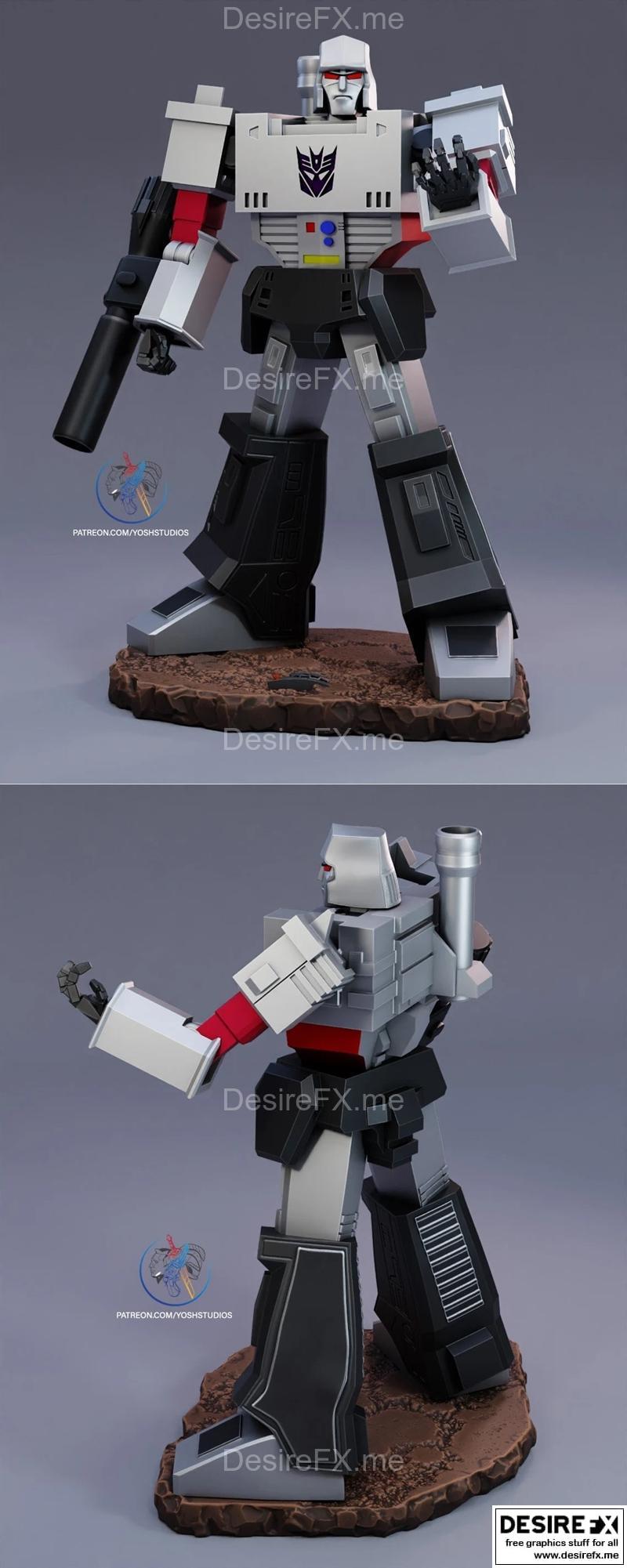 麦克斯托恩雕像与柔性模型 - 3D打印作品|Megatron Statue and Flexi – 3D Print Model STL