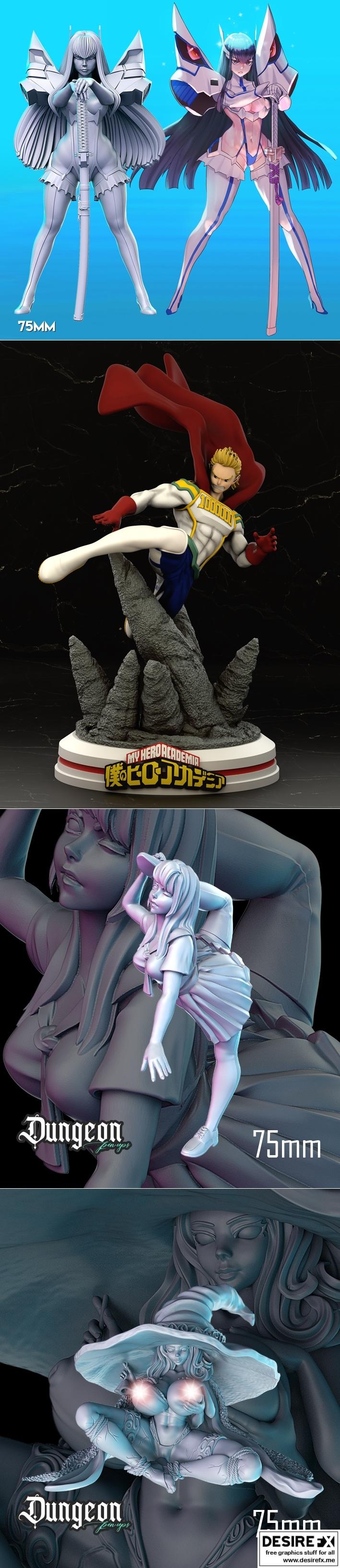 地下迷宫美少女 2023款 3D打印模型 STL|Dungeon Pin-ups February 2023 – 3D Print Model STL