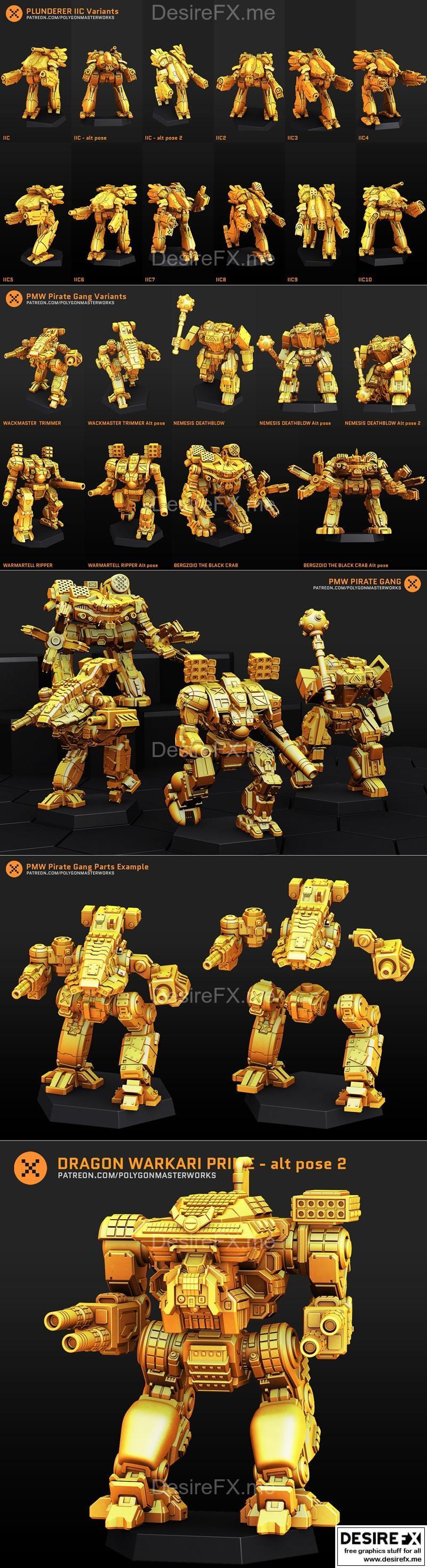 多边形大师作品集——3D打印模型STL|Polygon Masterworks Pack – 3D Print Model STL