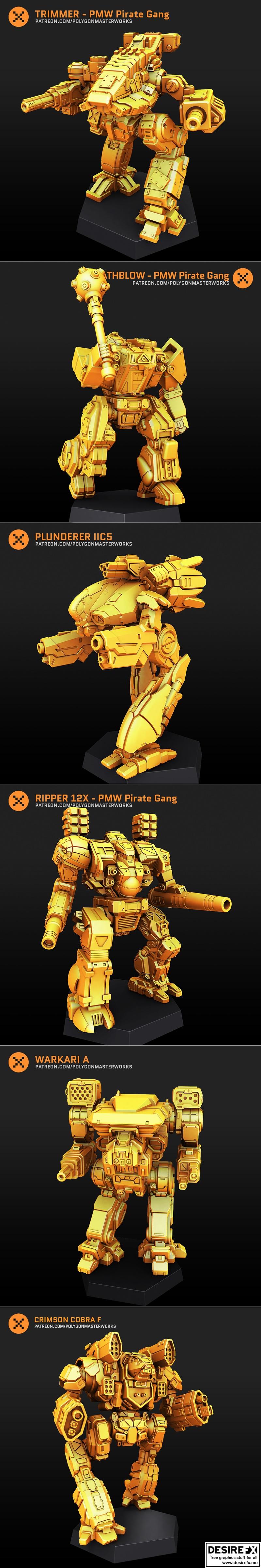 多边形大师作品集——3D打印模型STL|Polygon Masterworks Pack – 3D Print Model STL