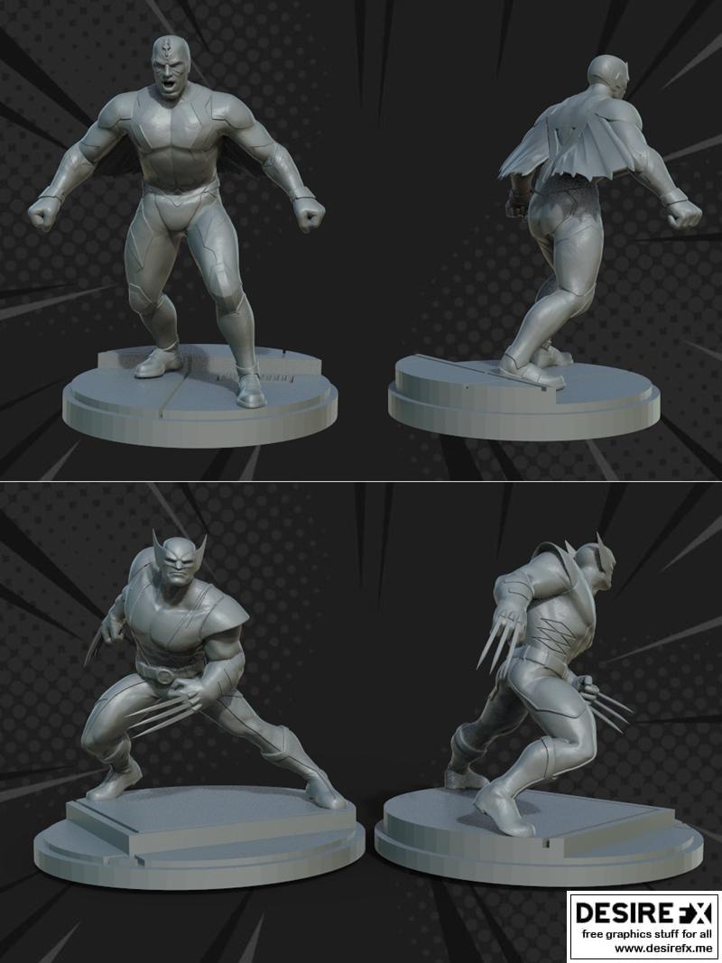 legion迷你模型包07-动漫游戏角色3D打印模型STL|Legion Miniatures – Pack 07 – 3D Print Model STL