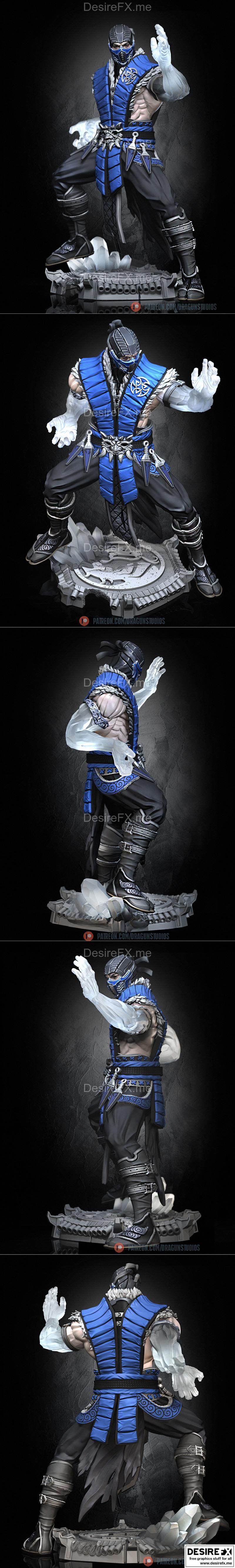 极寒之影3D打印模型|Sub Zero Fanart – 3D Print Model STL