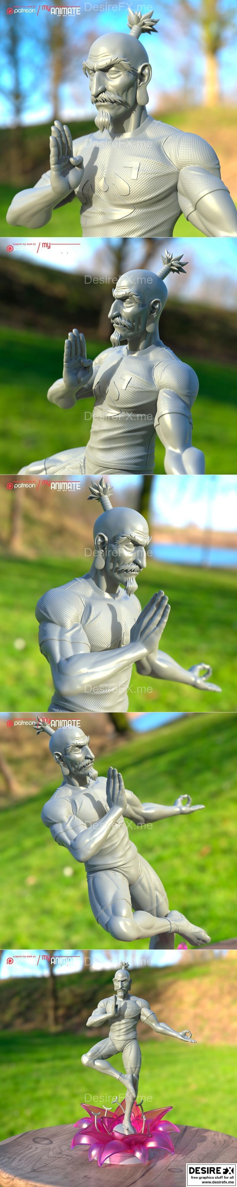 《Hunter x Hunter 中的 Netero 3D打印模型》|Netero from HunterxHunter – myAnimate – 3D Print Model STL