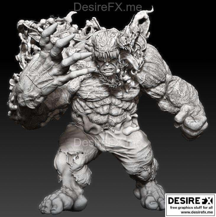 Venom与绿巨人 3D打印模型|Venom and Hulk – 3D Print Model STL