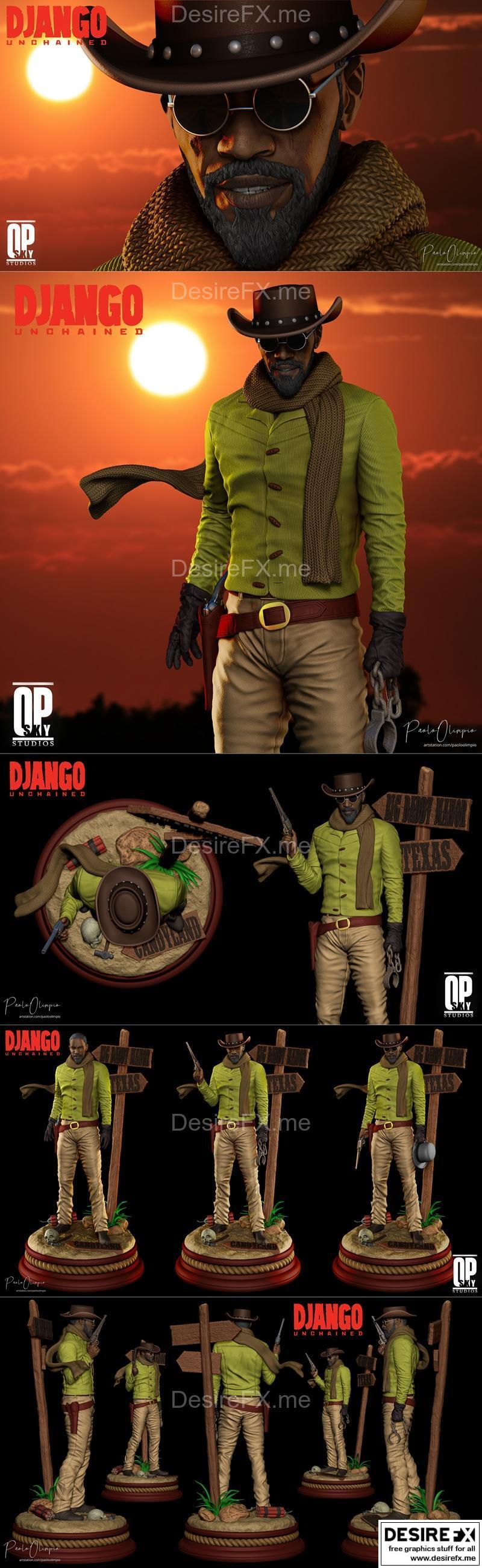 《 Django Unchained 3D打印模型》|Django Unchained – SkyOP Studios – 3D Print Model STL