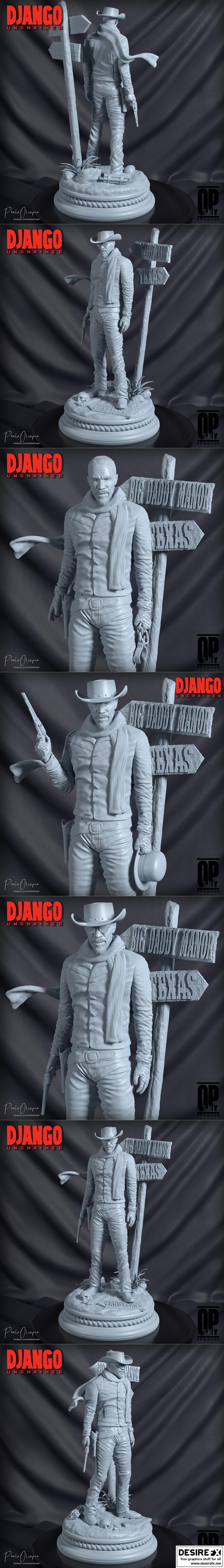 《 Django Unchained 3D打印模型》|Django Unchained – SkyOP Studios – 3D Print Model STL