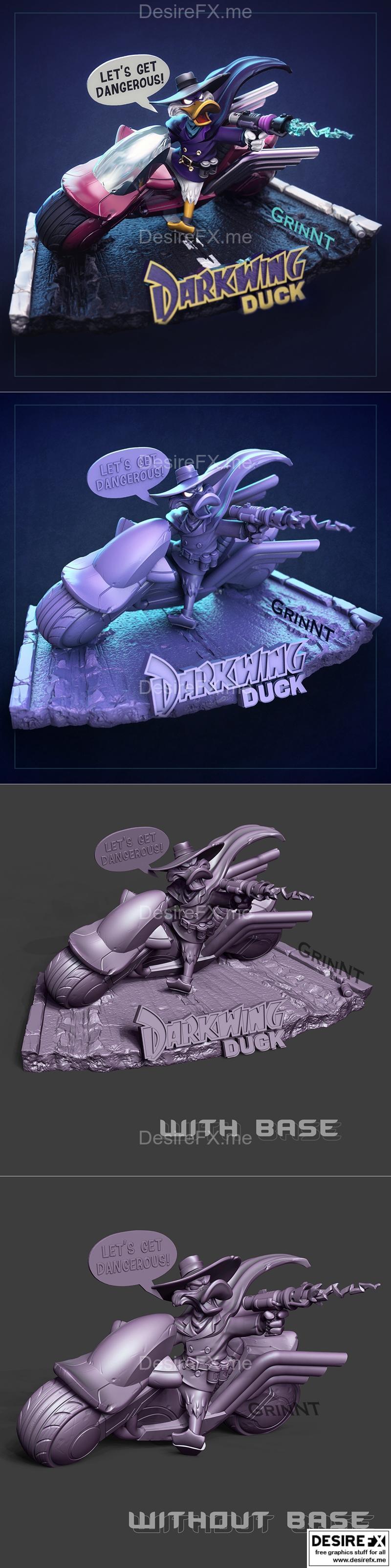 黑暗飞翼鸭 3D打印模型|Darkwing Duck – 3D Print Model STL