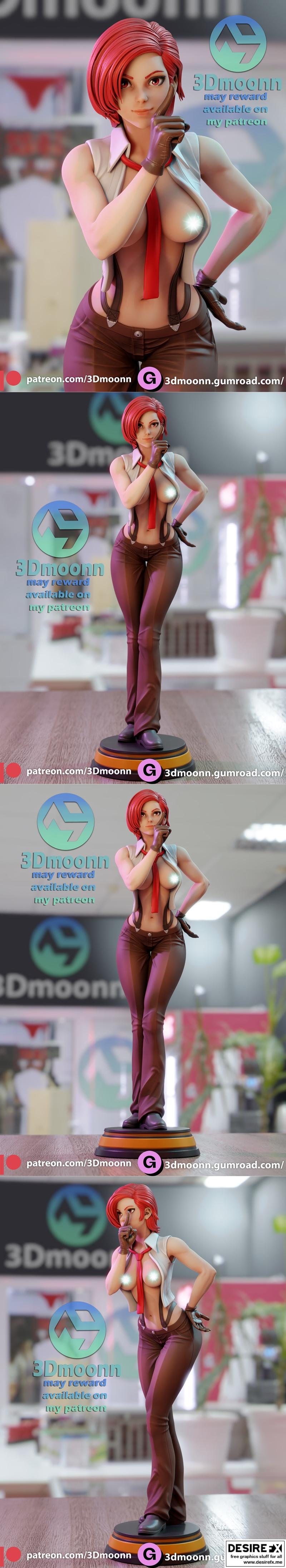 Vanessa - 王牌战士 - 3D打印模型|Vanessa – the king of fighters – 3Dmoonn – 3D Print Model STL