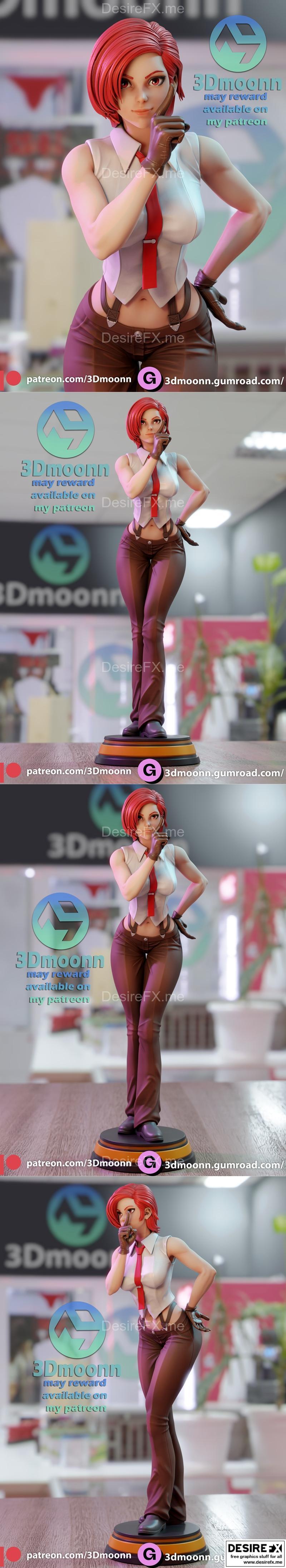 Vanessa - 王牌战士 - 3D打印模型|Vanessa – the king of fighters – 3Dmoonn – 3D Print Model STL