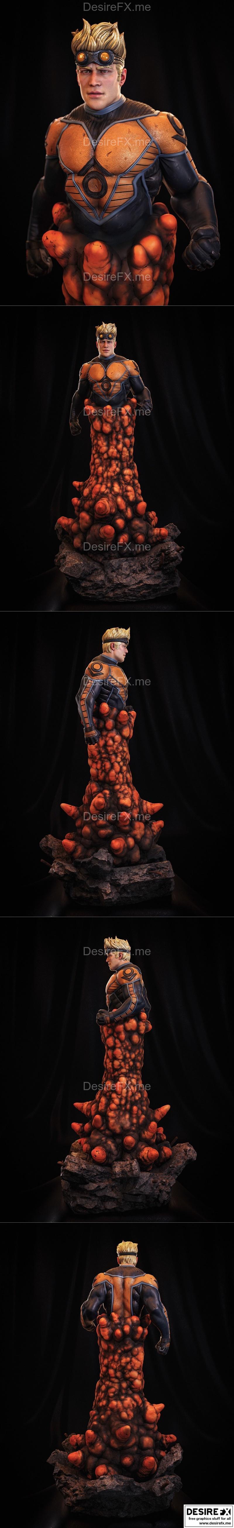 新变种人3D打印模型|Cannonball New Mutants X-Men Statue – 3D Print Model STL