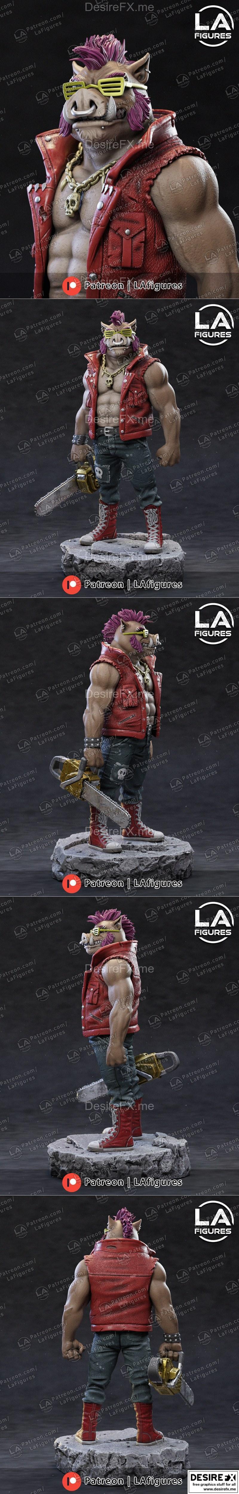 L.A. Figures - 雷神之锤贝博普 - 3D打印模型|L.A. Figures – TMNT Bebop – 3D Print Model STL
