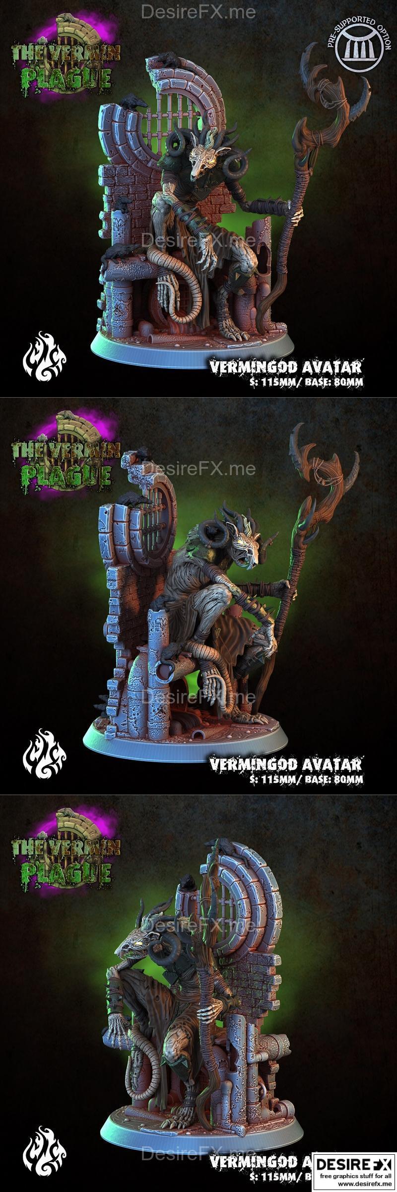 Vermingod 3D打印模型：动漫游戏角色立体雕刻模型|Vermingod Avatar – 3D Print Model STL