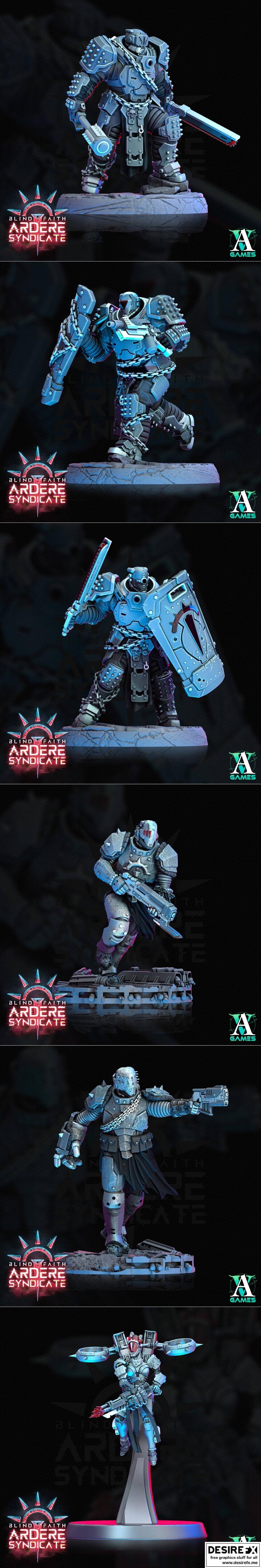 科幻题材盲信阿德瑞 Syndicate 3D打印模型|Archvillain Games Sci-Fi – Blind Faith Ardere Syndicate April 2023 – 3D Print Model STL