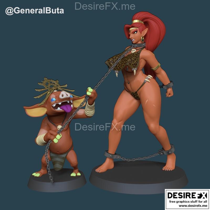 Urbosa 3D打印模型：动漫角色立体造型设计|Urbosa – 3D Print Model STL
