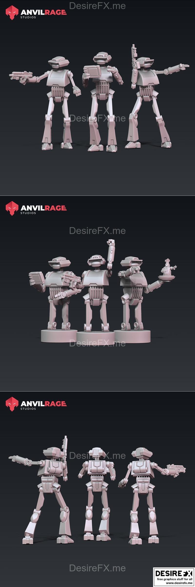 星球大战：分离主义者——Droid战术兵T-Seb 3D打印模型|Star Wars Legion – Separatistas – Droide Tactico modelo T-Seb – 3D Print Model STL