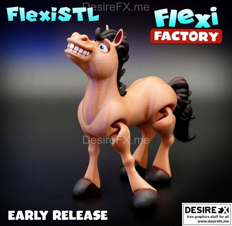 Flexi Factory – 马匹 – 3D打印模型|Flexi Factory – Horse – 3D Print Model STL
