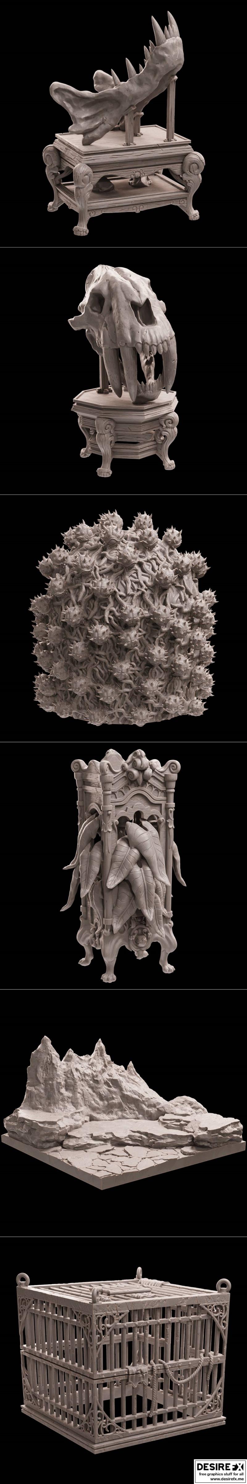 洛特工作室幻想系列：诅咒收藏家奇物 2023年 3D打印模型|Loot Studio Fantasy – Cursed Collectors Curiosities April 2023 – 3D Print Model STL