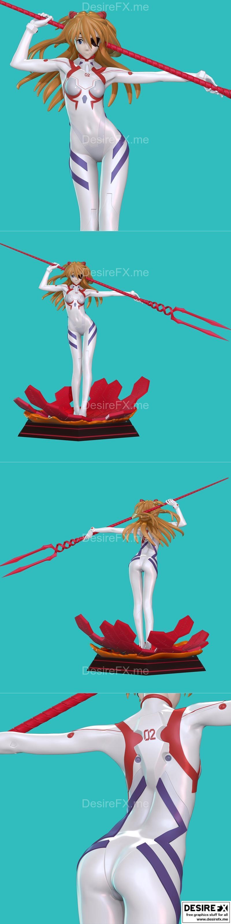 《新世纪福音战士：明日香3D打印模型》|Asuka – Evangelion – 3D Print Model STL