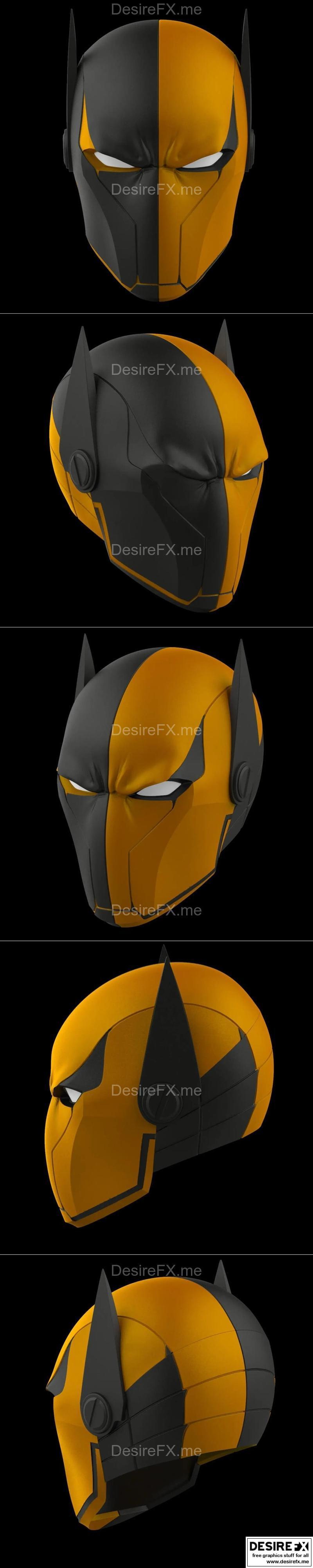 死亡骑士蝙蝠侠头盔 3D打印模型|Deathstroke Batman Helmet – 3D Print Model STL