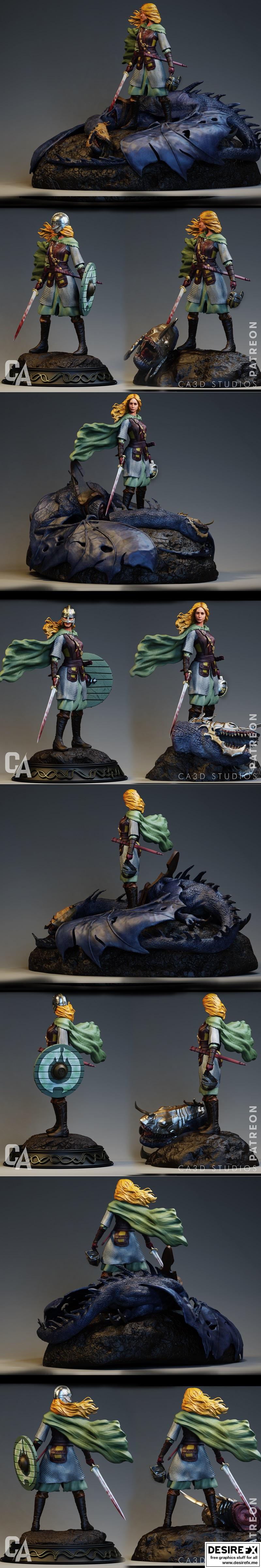 Ca 3D工作室 - Eowyn - 3D打印模型|Ca 3d Studios – Eowyn – 3D Print Model STL