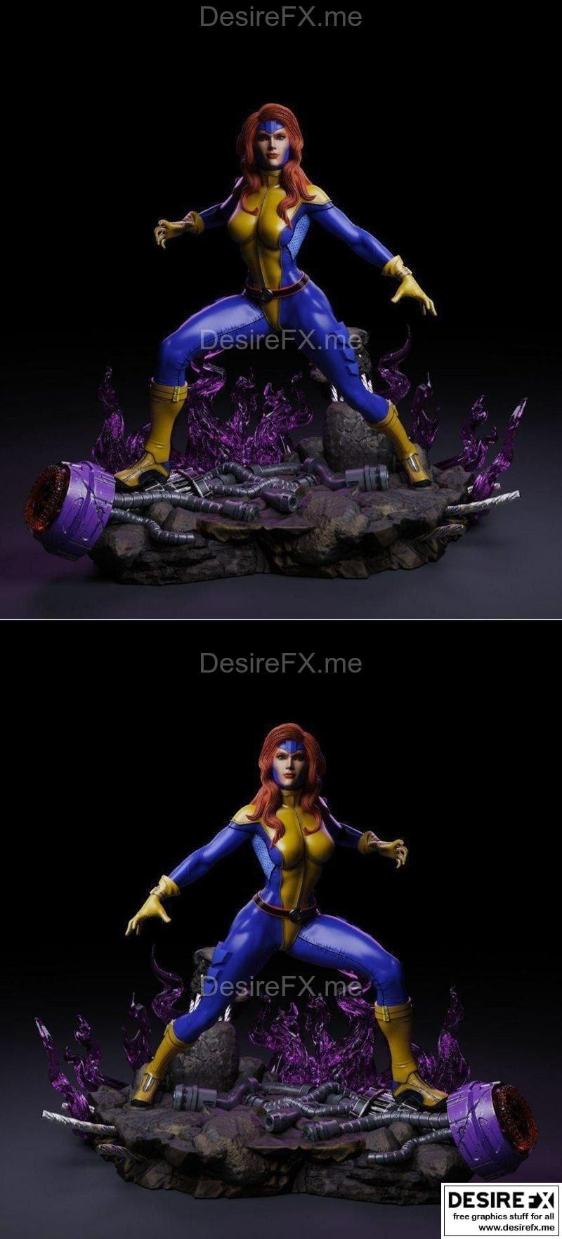 漫威Jean Grey 3D打印模型|Jean Grey from Marvel – 3D Print Model STL