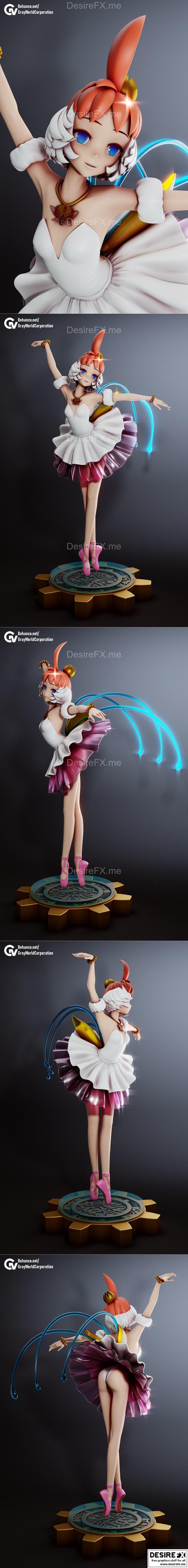TuTu - 3D打印模型 - 动漫游戏角色雕塑|TuTu – 3D Print Model STL