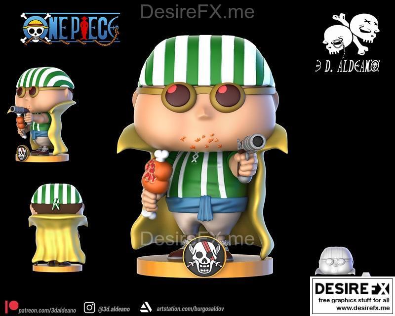 One Piece 3D打印模型 - 命运之岛鲁夫|Lucky Roo One Piece Custom – 3D Print Model STL