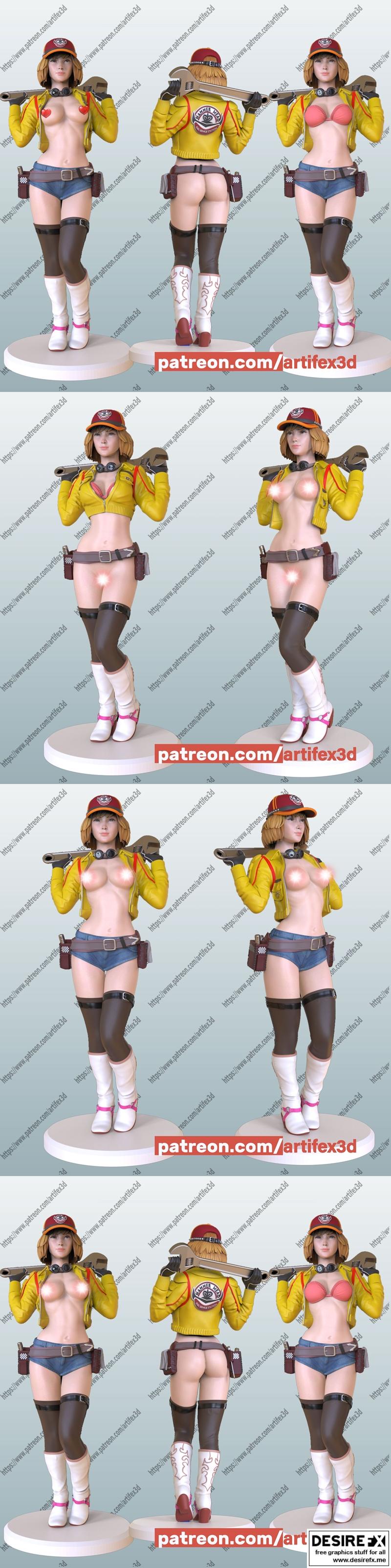 Artifex3D -  Final Fantasy - 琳妮丝 3D打印模型|Artifex3D – Cindy Aurum Final Fantasy – 3D Print Model STL