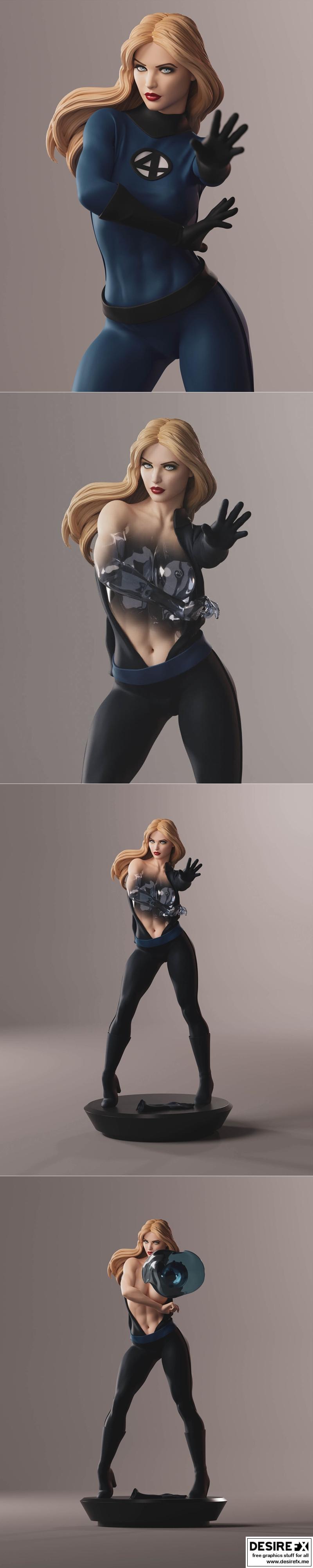 苏 Storm 3D打印模型|Sue Storm – 3D Print Model STL