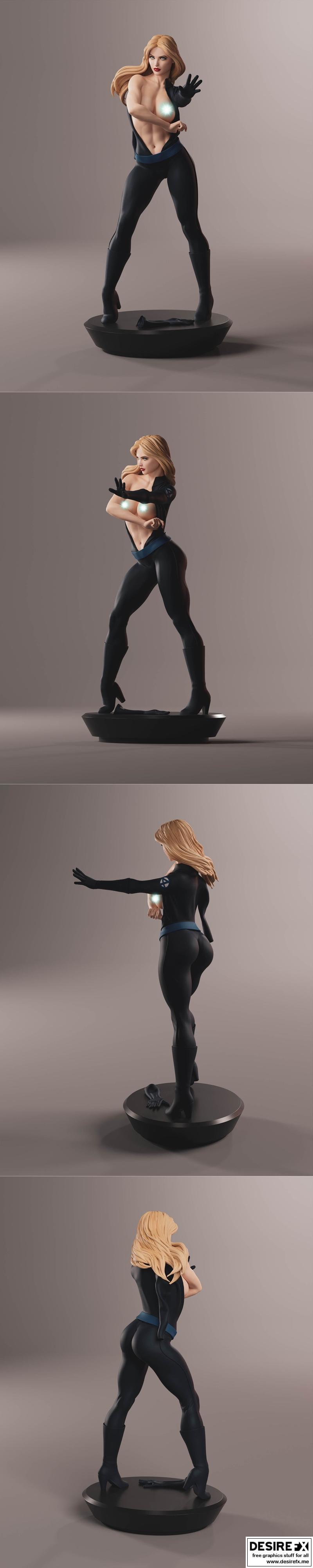 苏 Storm 3D打印模型|Sue Storm – 3D Print Model STL