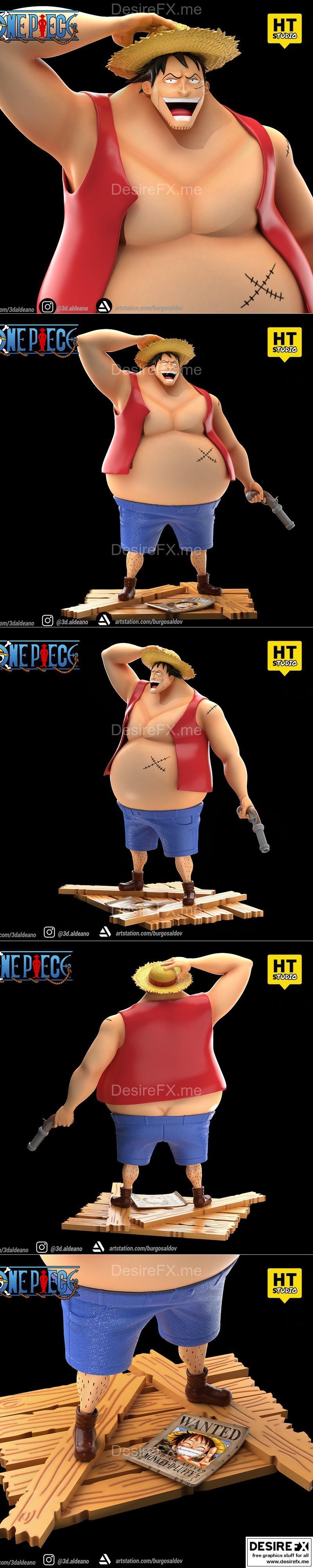 Demalo 黑色假草帽一郎 一拳超人 3D打印模型|Demalo Black Fake Luffy One Piece – 3D Print Model STL