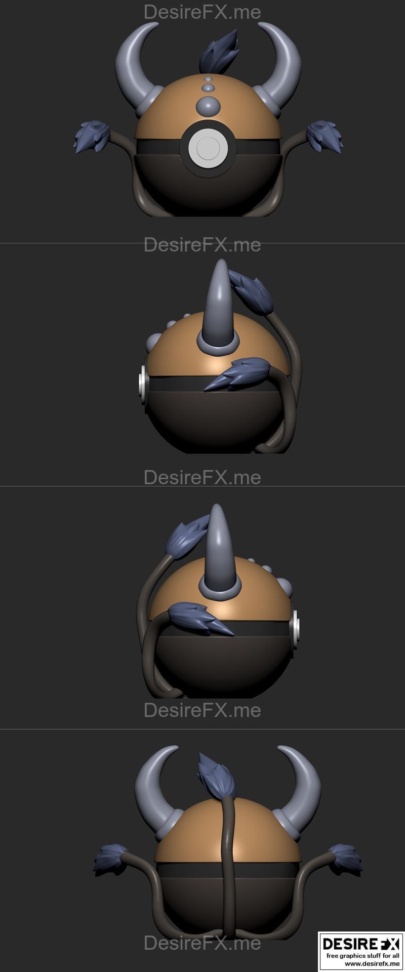 宝可梦塔乌罗斯 3D打印模型|Pokemon Tauros Pokeball – 3D Print Model STL